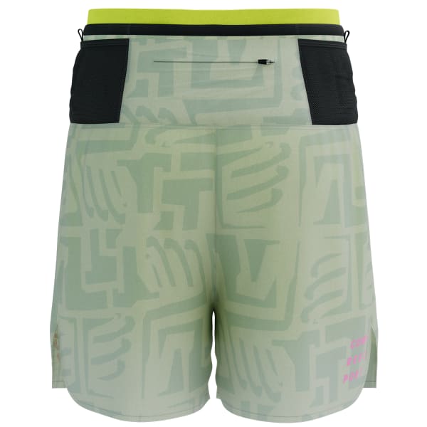 Short trail COMPRESSPORT TRAIL RACING 2-IN-1 SHORT M SUGAR SWIZZLE/ICE FLOW/SAFETY YELLOW