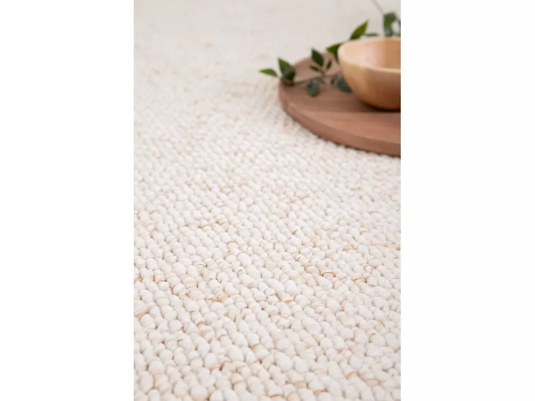 Tapis intérieur - uni - blanc - 160 x 230 cm - PETRA
