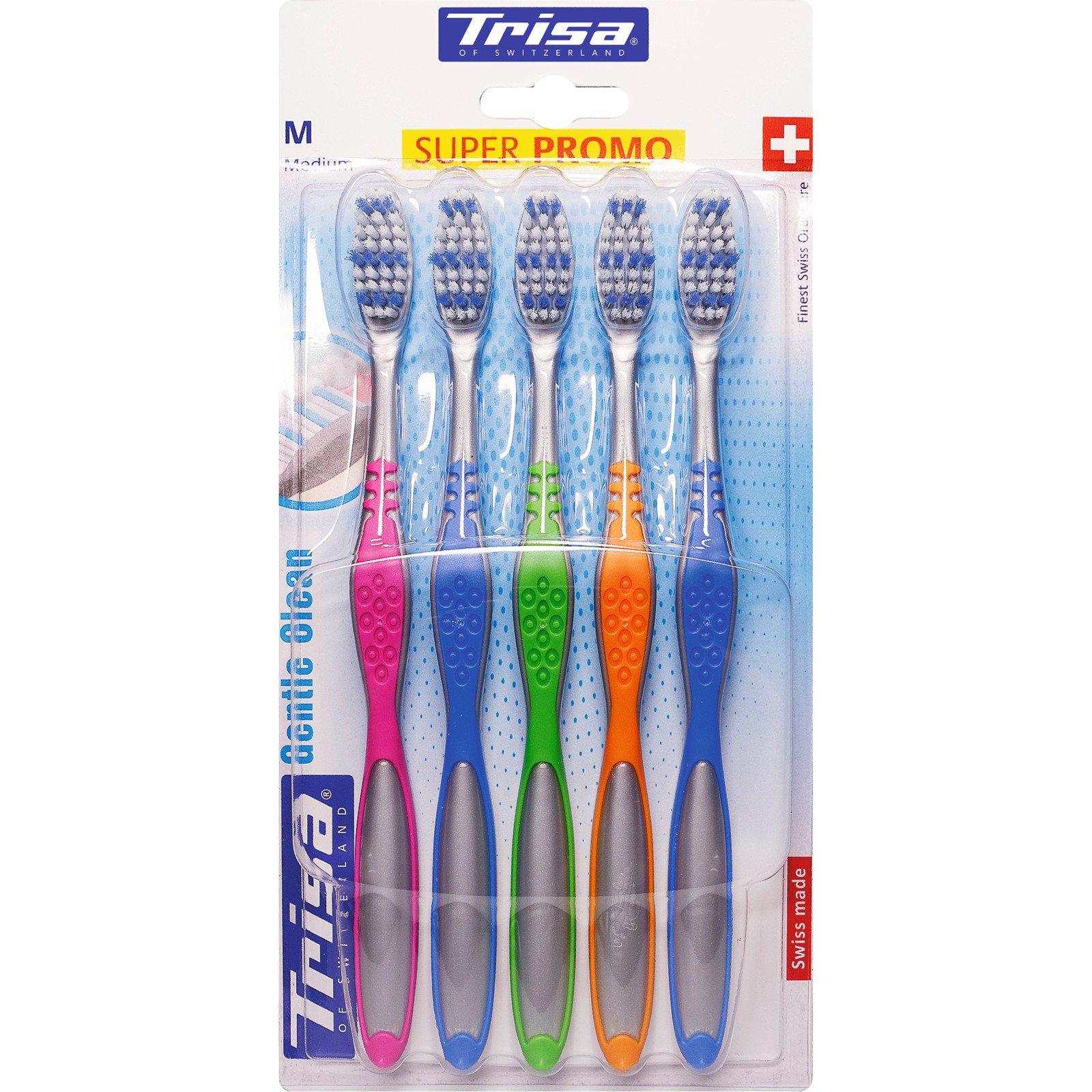 Trisa Zahnbürsten Gentle Clean Medium 5er-Pack