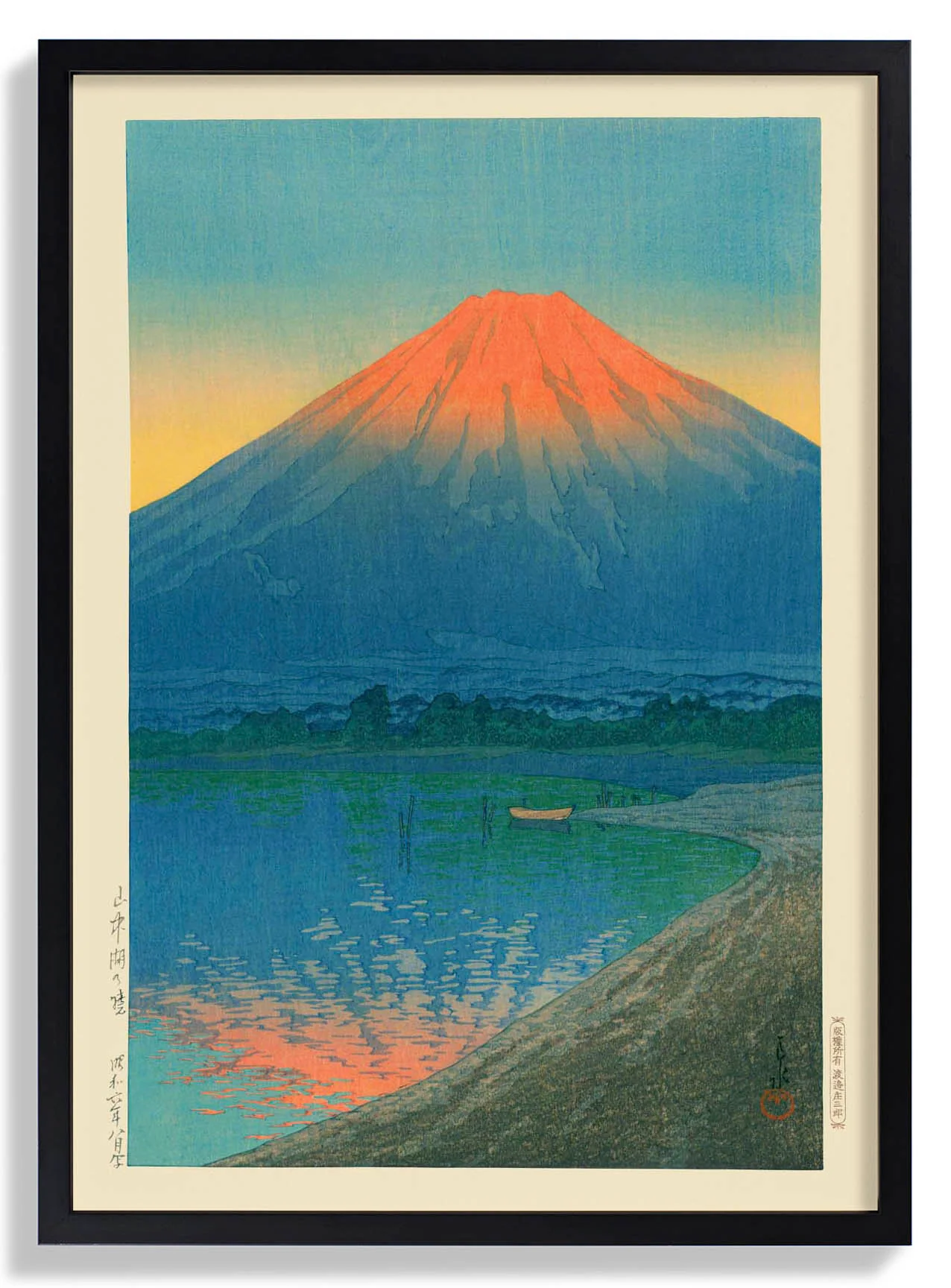 Yamanaka-See und Mt. Fuji bei Hasui