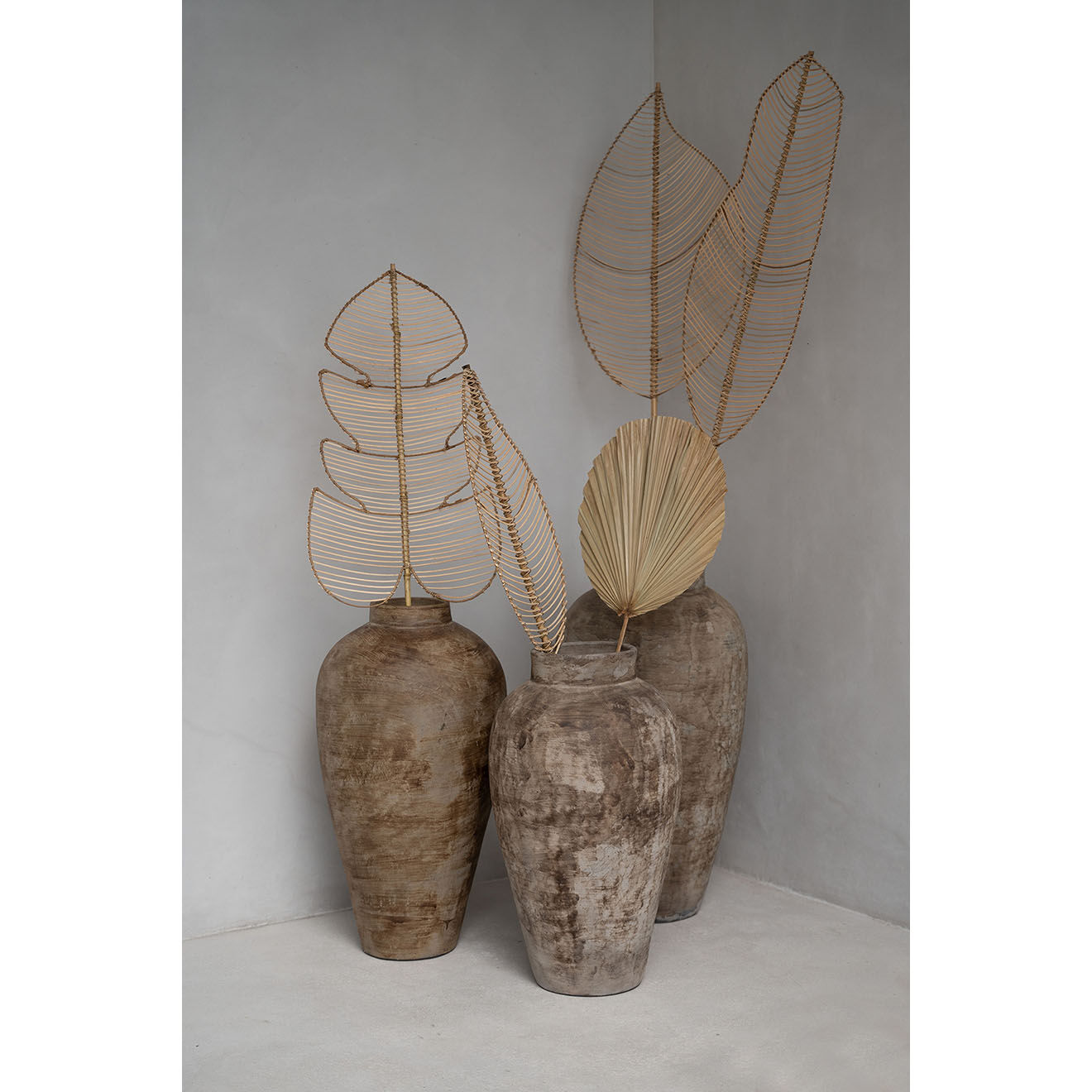 Bazar Bizar 4 Feuilles en rotin décoratives naturel - L.120 cm