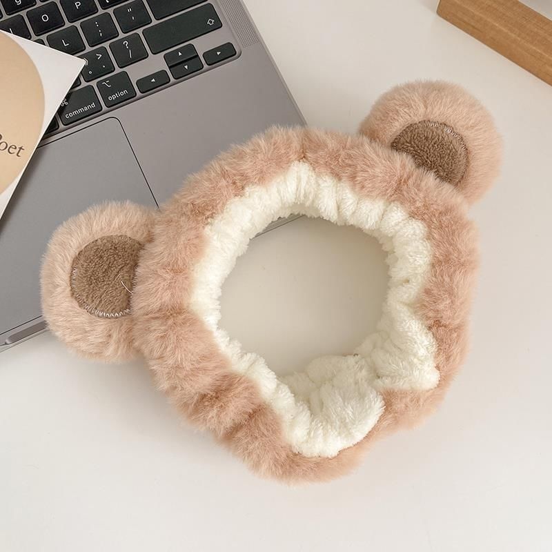 Karnemelk - Bear Chenille Gezichtsreiniger Hoofdband