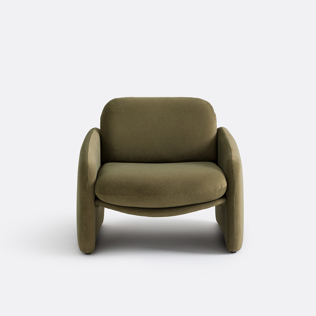 LA REDOUTE INTERIEURS<br>Poltrona estofada, veludo fosco, Bellagio