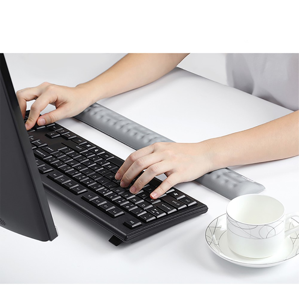 (13x7cm) Ergonomische Mausmatten Handballenauflage für Arbeiten am Computer - Schwarz