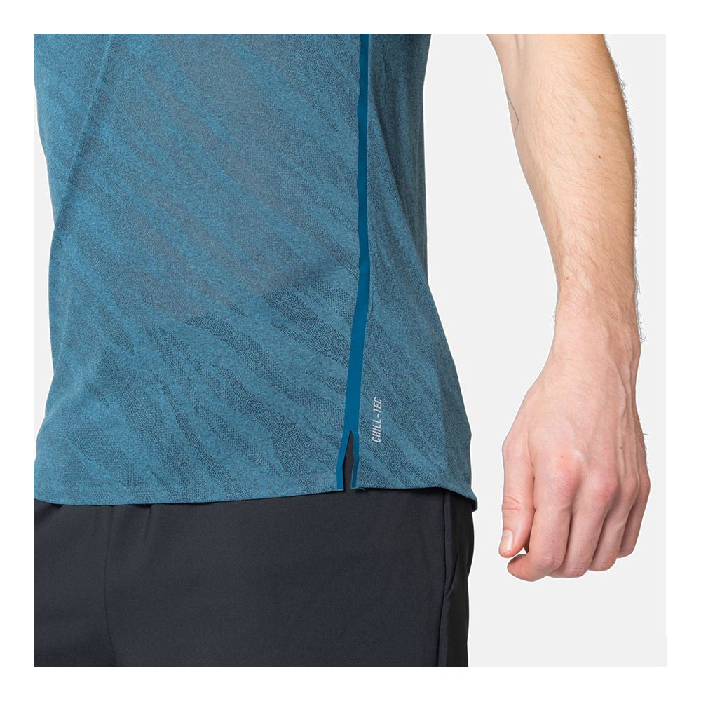 Odlo ZEROWEIGHT ENGINEERED CHILL-TEC - Maillot Homme saxony blue melange