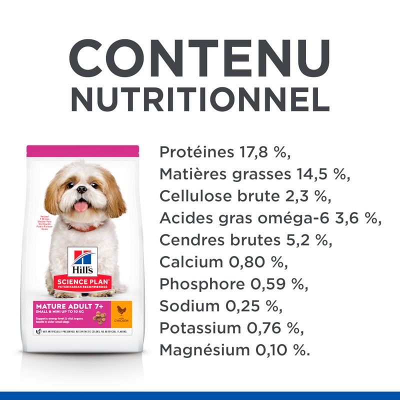Hill's Science Plan Mature Adult 7+ Small & Mini poulet - bitiba.fr