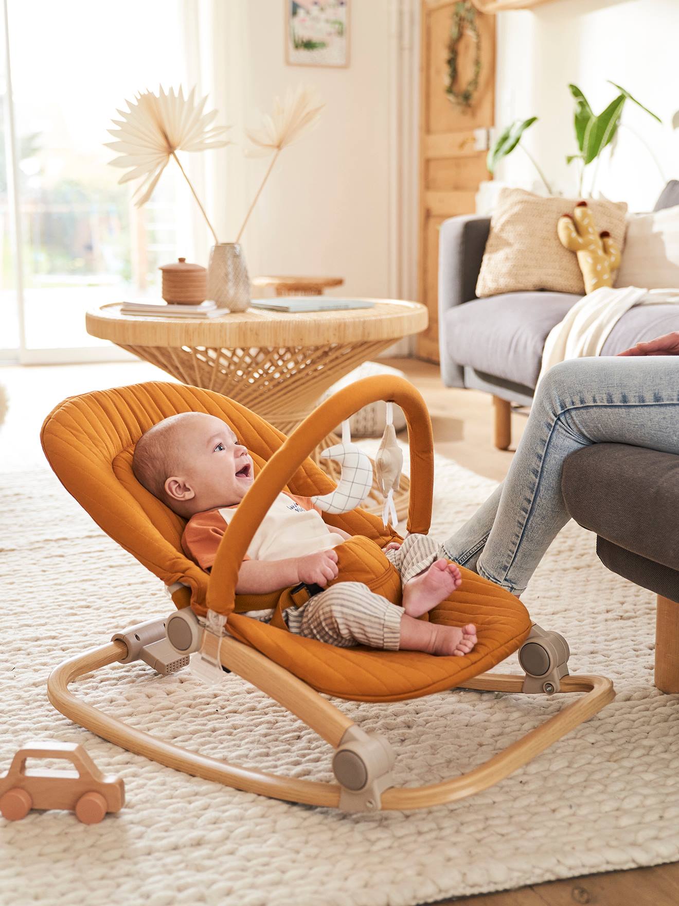 Rede Babydream com arco, amarelo escuro liso