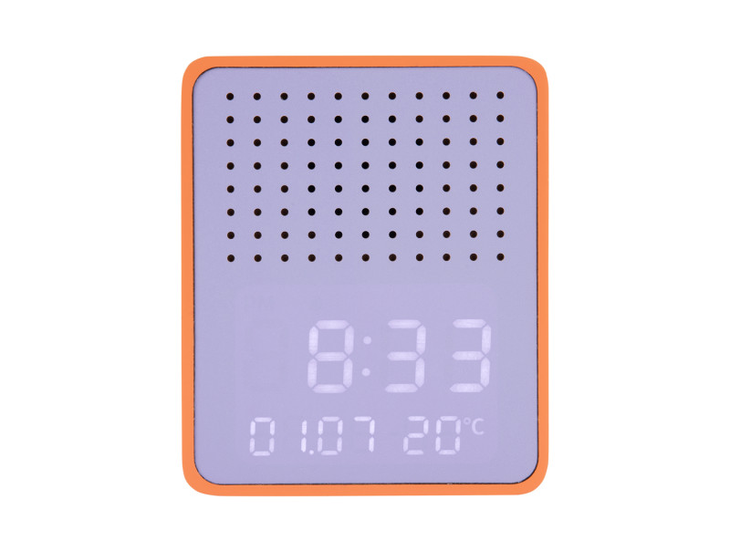 Alarm Clock Funky Vibes Blue Tooth Speaker KA6060OR Bright orange & purple