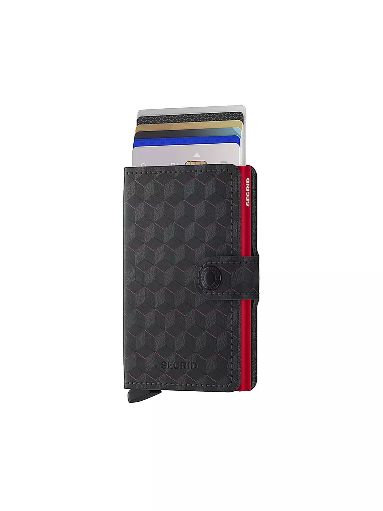 SECRID Geldbörse - Miniwallet Optical Mini Black Red schwarz