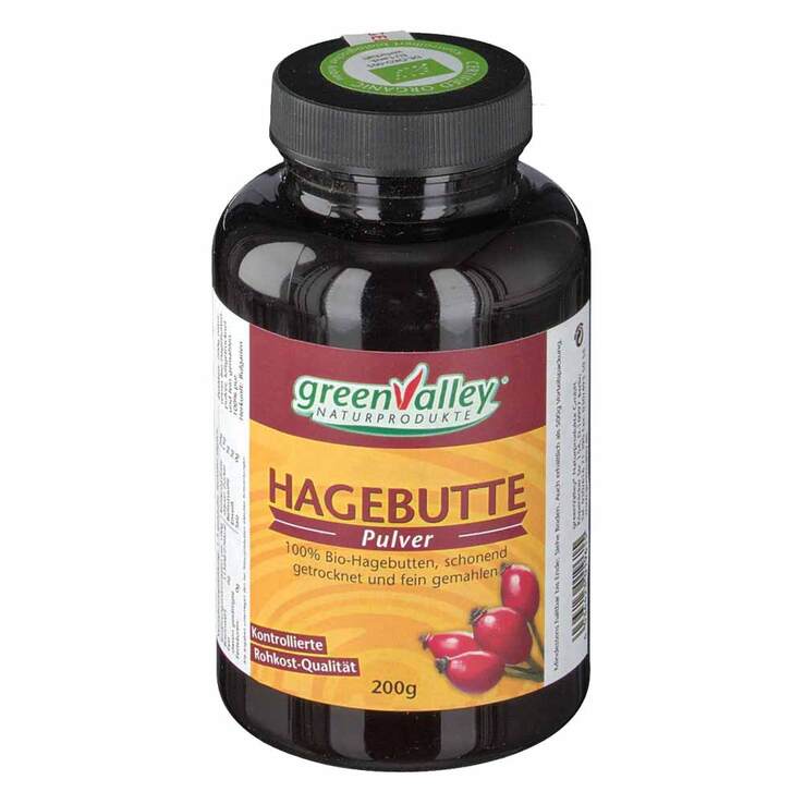 Hagebutten Pulver Bio greenvalley, 200 g