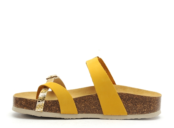 Plakton mules et sabots plats femme cp bombay jaune