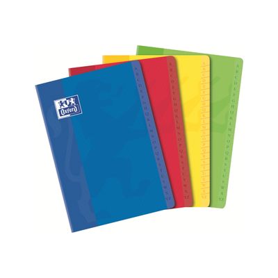 Oxford - Répertoire A4 (21x29,7 cm) - 96 pages - petits carreaux (5x5 mm) - disponible dans différentes couleurs