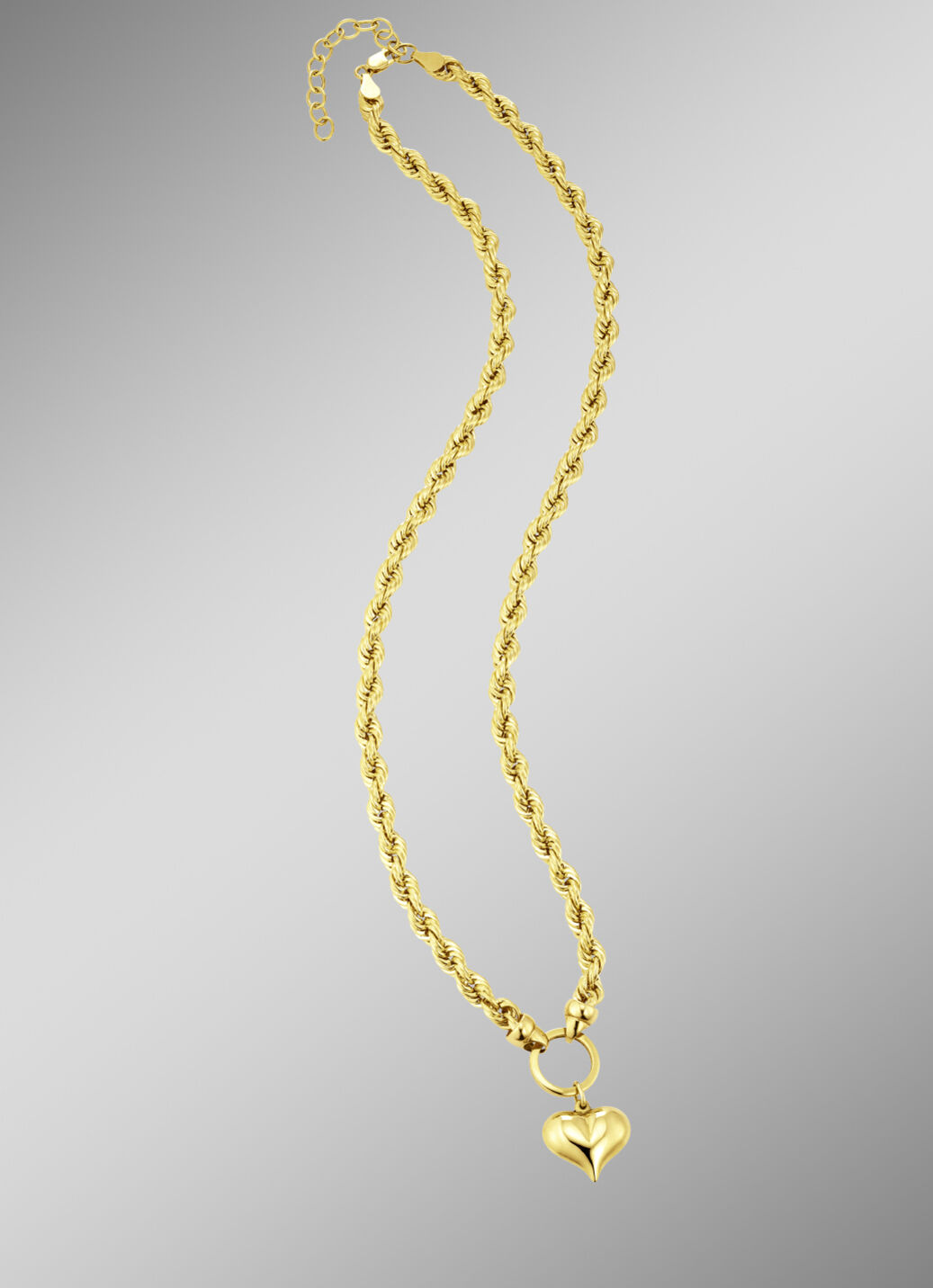 Kordelkette mit Herz-Anhänger