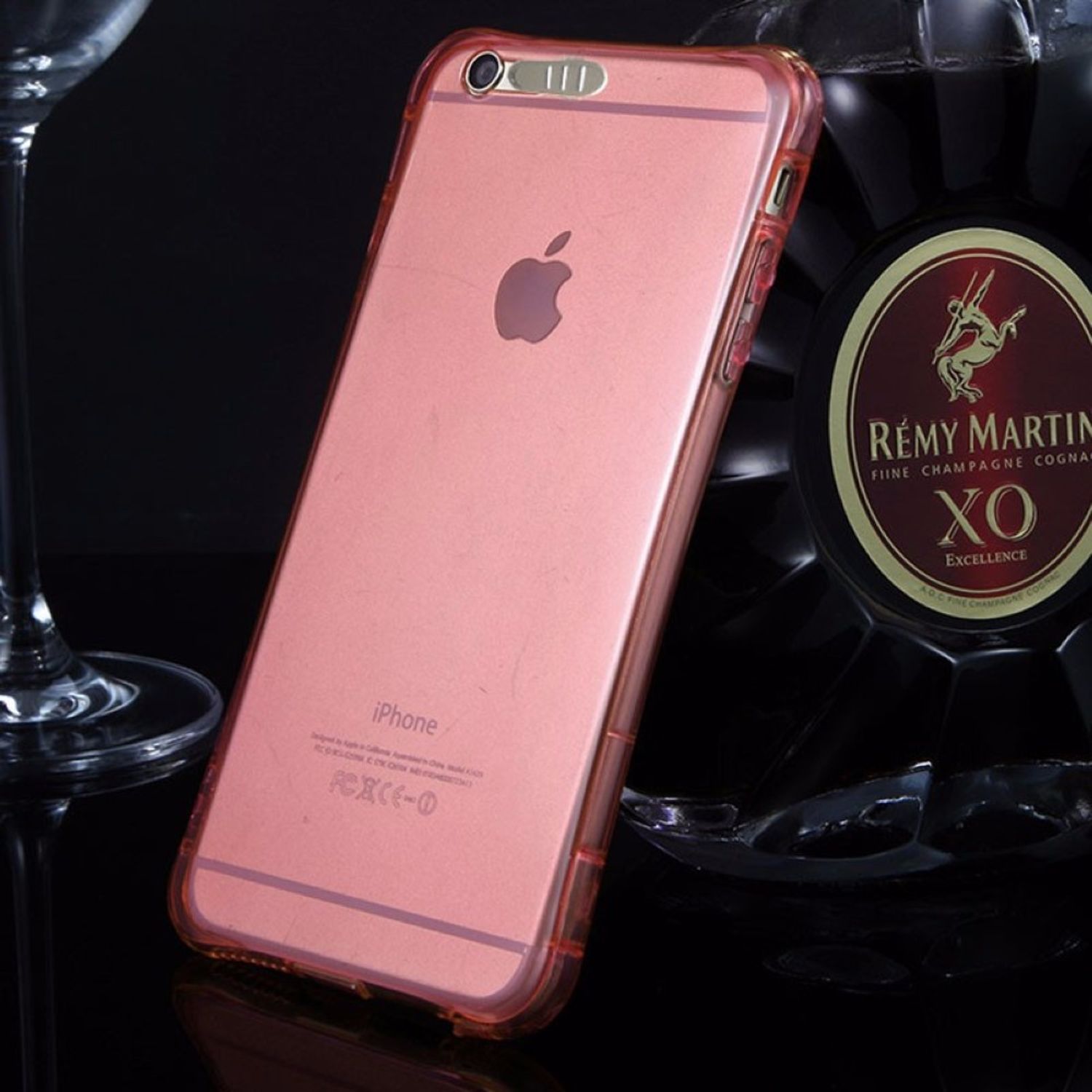 Handy Hülle LED Licht bei Anruf für Handy Apple iPhone 5 / 5s / SE Pink Case Neu
