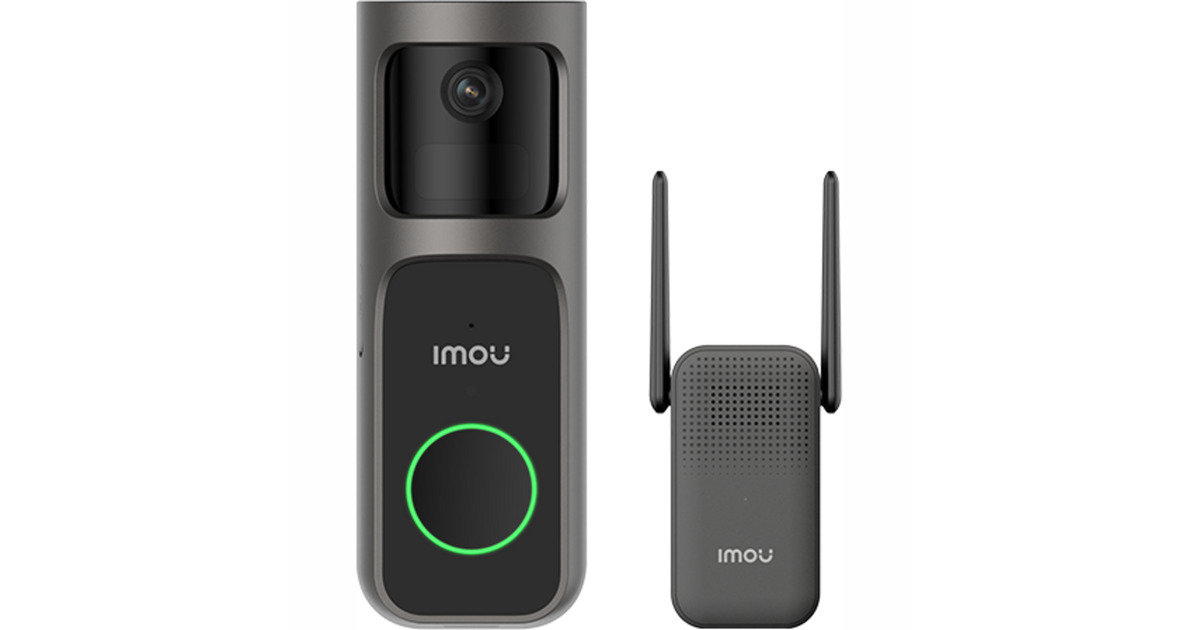 ImouDoorbell 2S Kit  (Zwart, 2K, volledig draadloos)