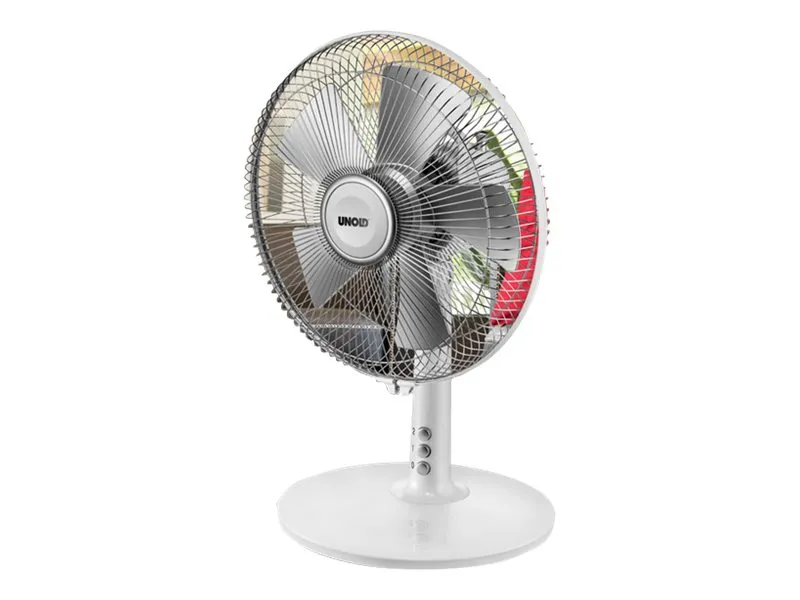 UNOLD Silverline 86810 - Køleventilator - på bord - hvid/sølv