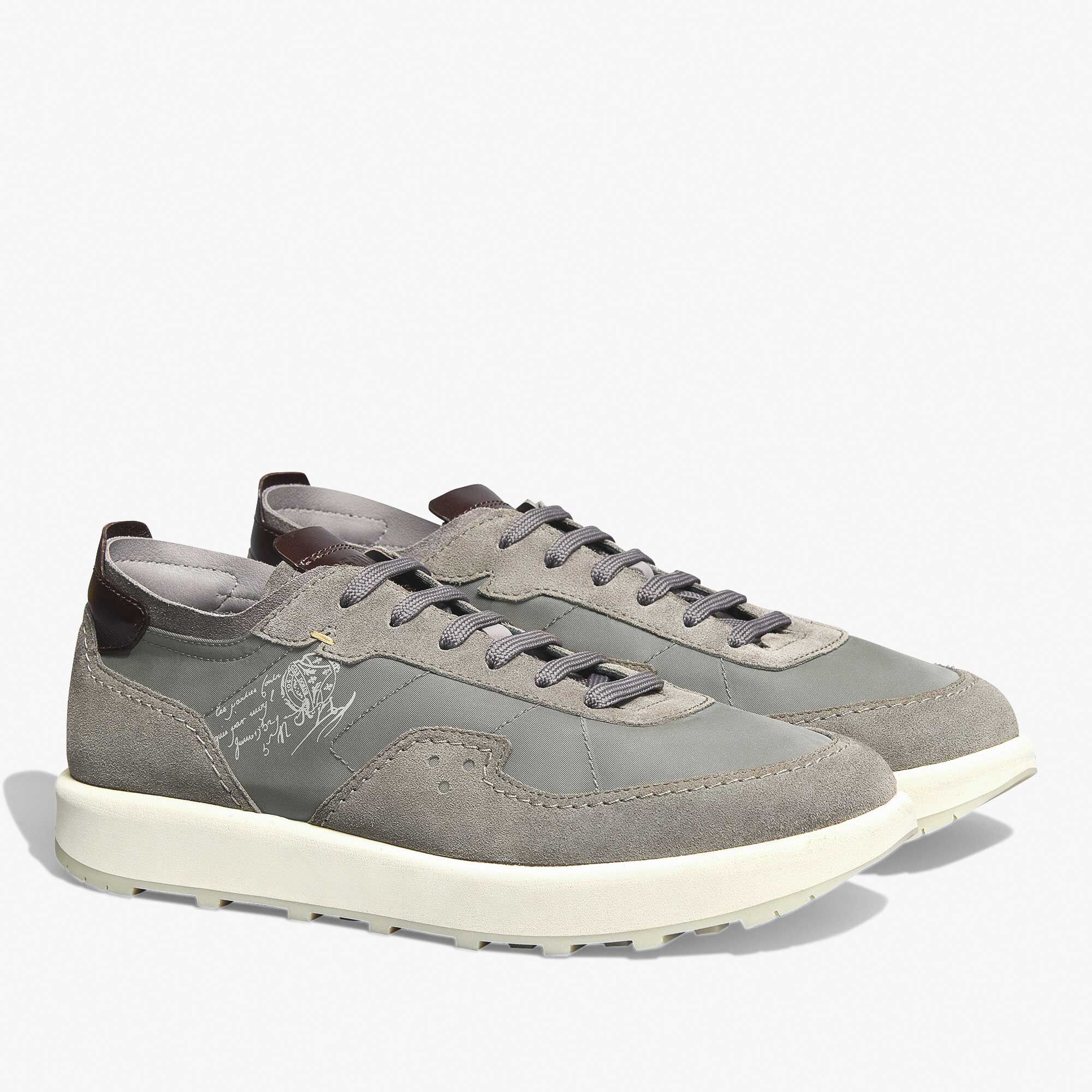 Sneaker Light Track En Veau Velours Et Nylon