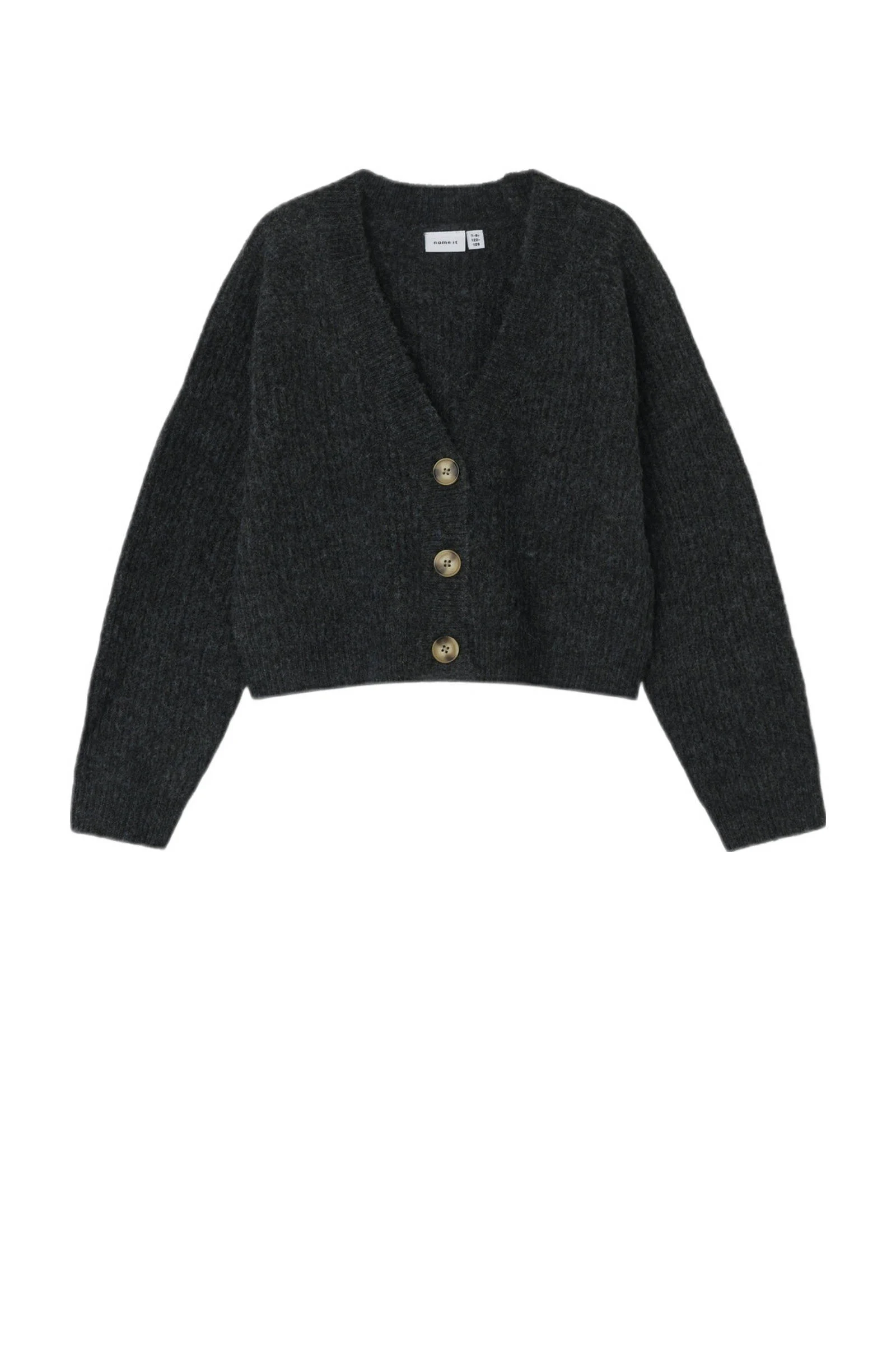 NAME IT gemêleerd vest NKFHOLLY donkergrijs