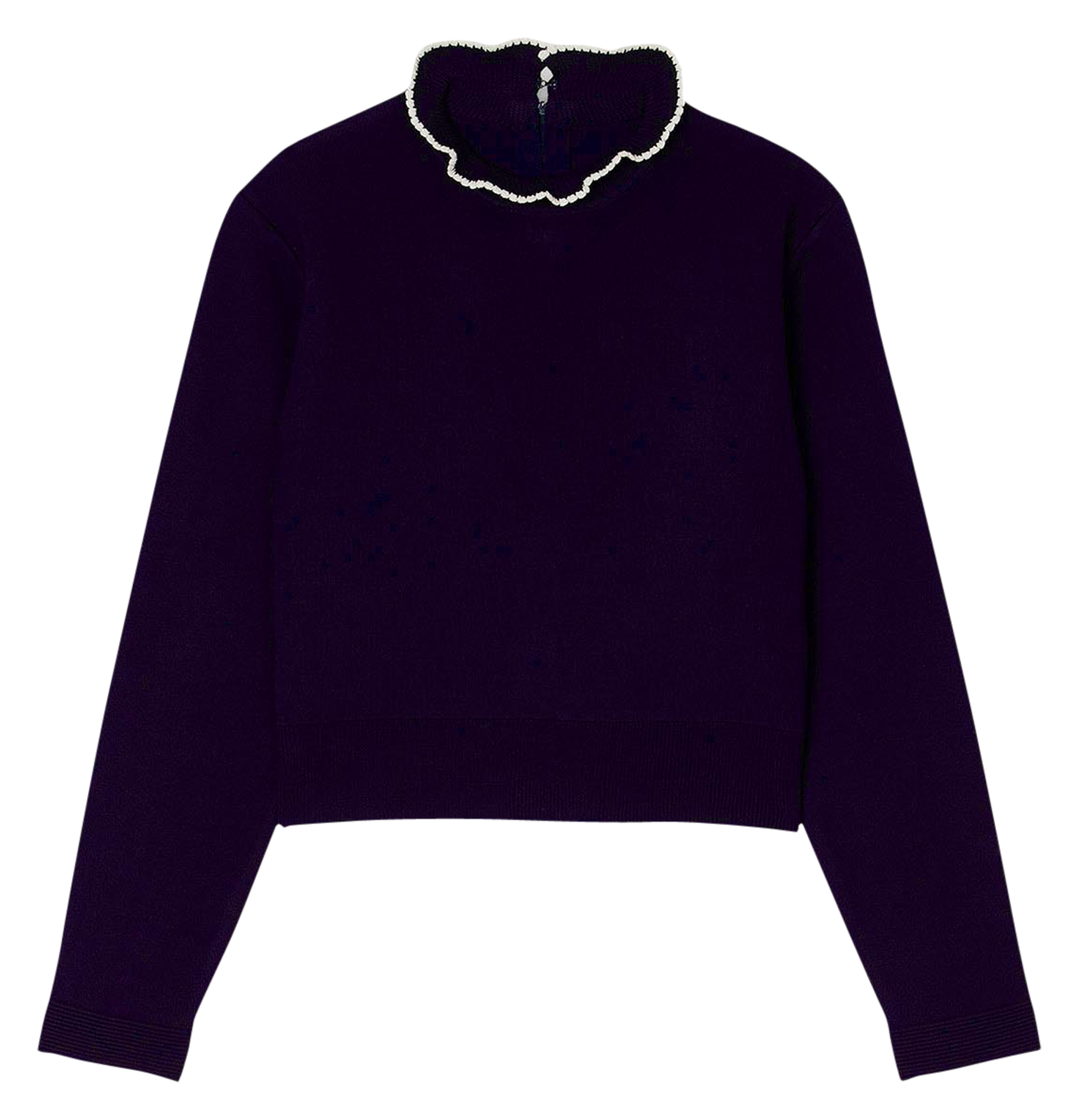 Pull à volants en laine mélangée | Bleu