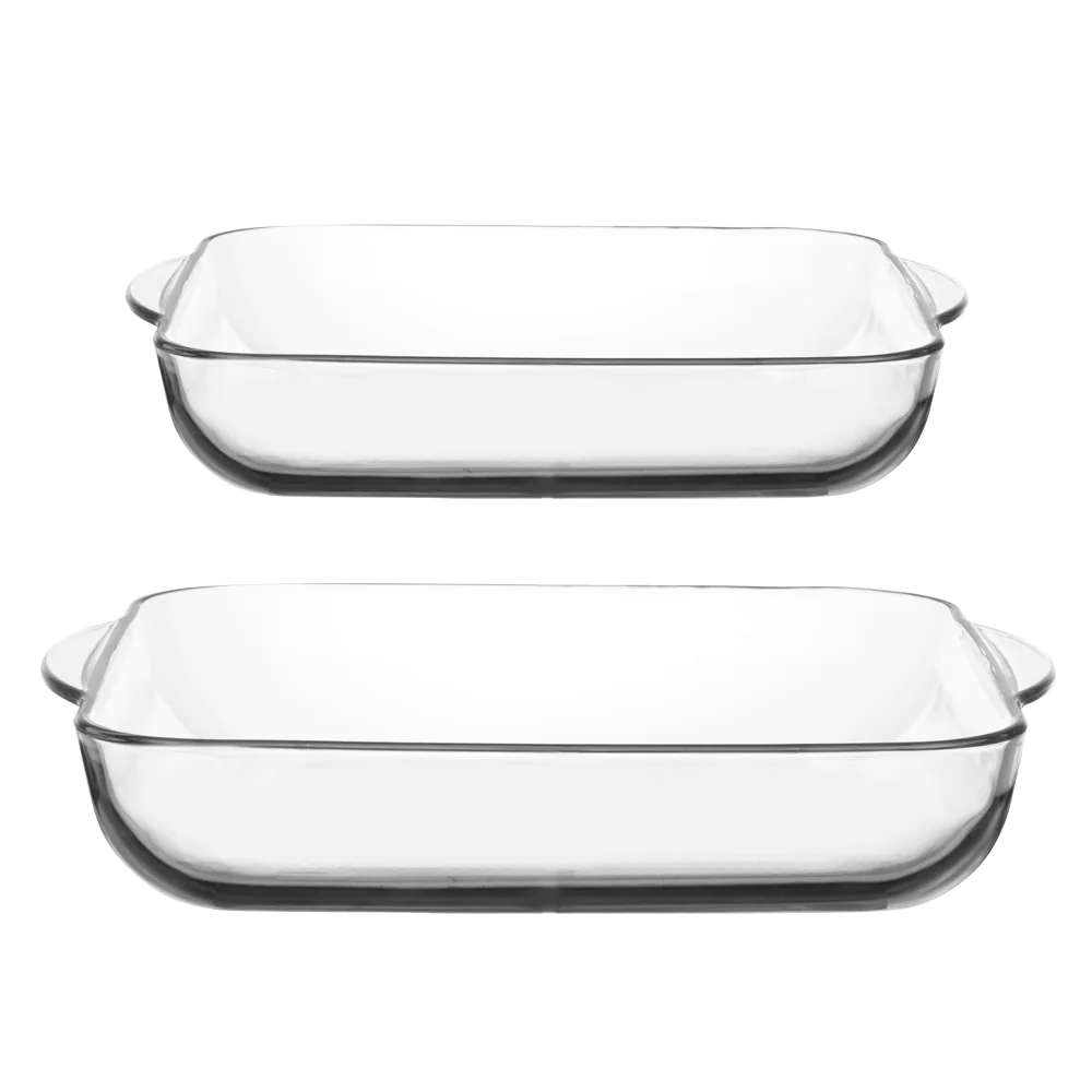 Lot de 2 plats carrés 22+28 cm Pasabahce