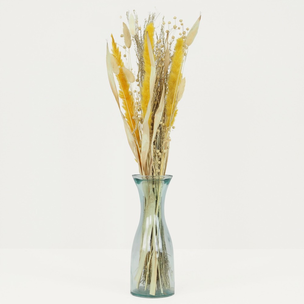 Bouquet fleur séchée naturelle jaune 60cm