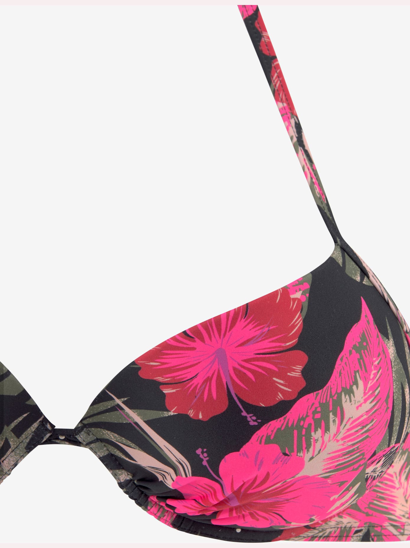 Haut de bikini push-up imprimé tropical