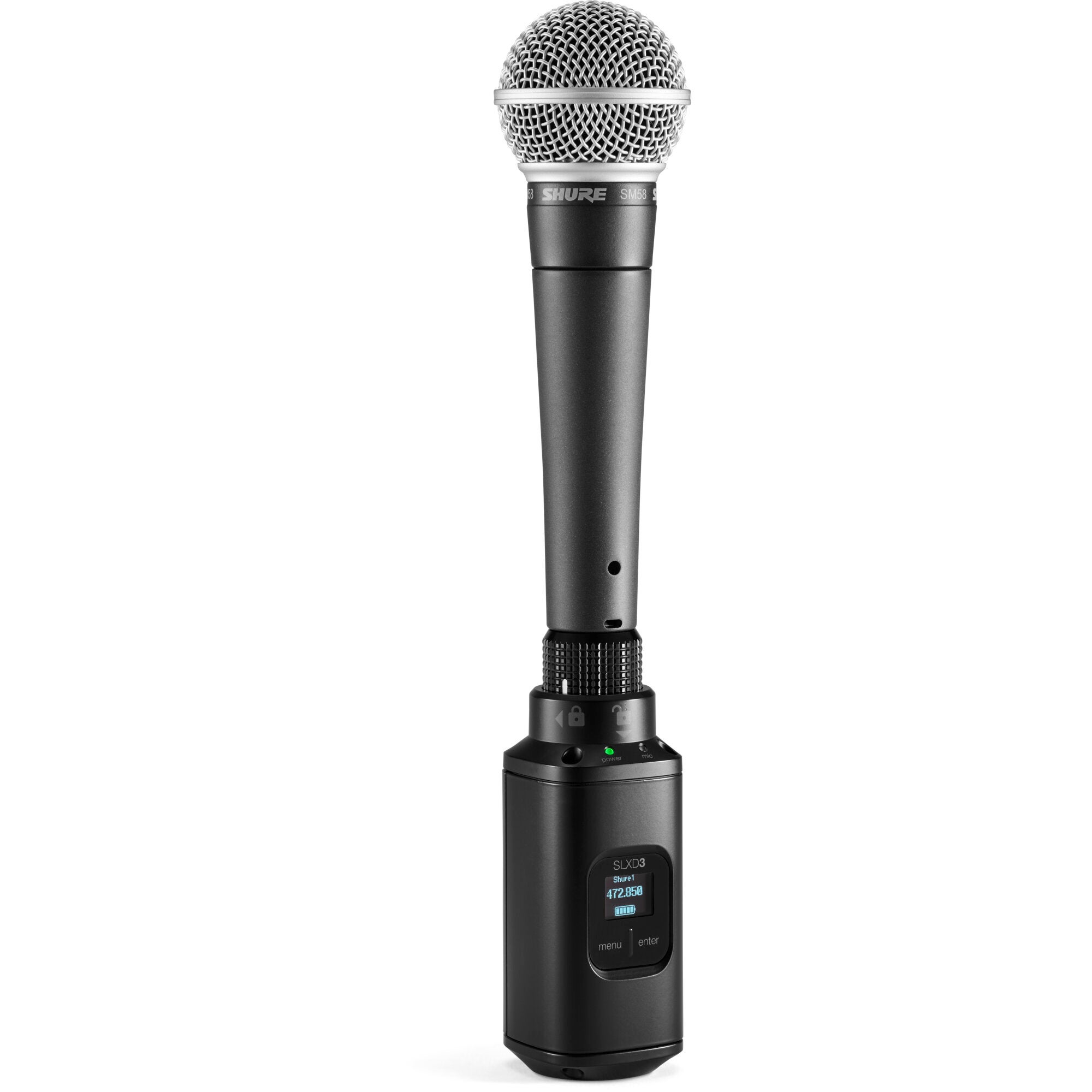 Shure SLXD3 snap-on zender voor handheld microfoons H56 (518-562 MHz)
