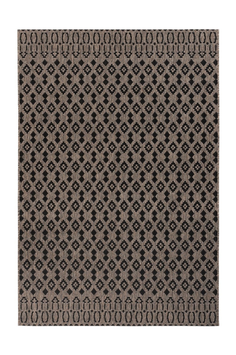 Silkaria platgeweven tapijt, grijs/bruin, modern, 120 x 170 cm