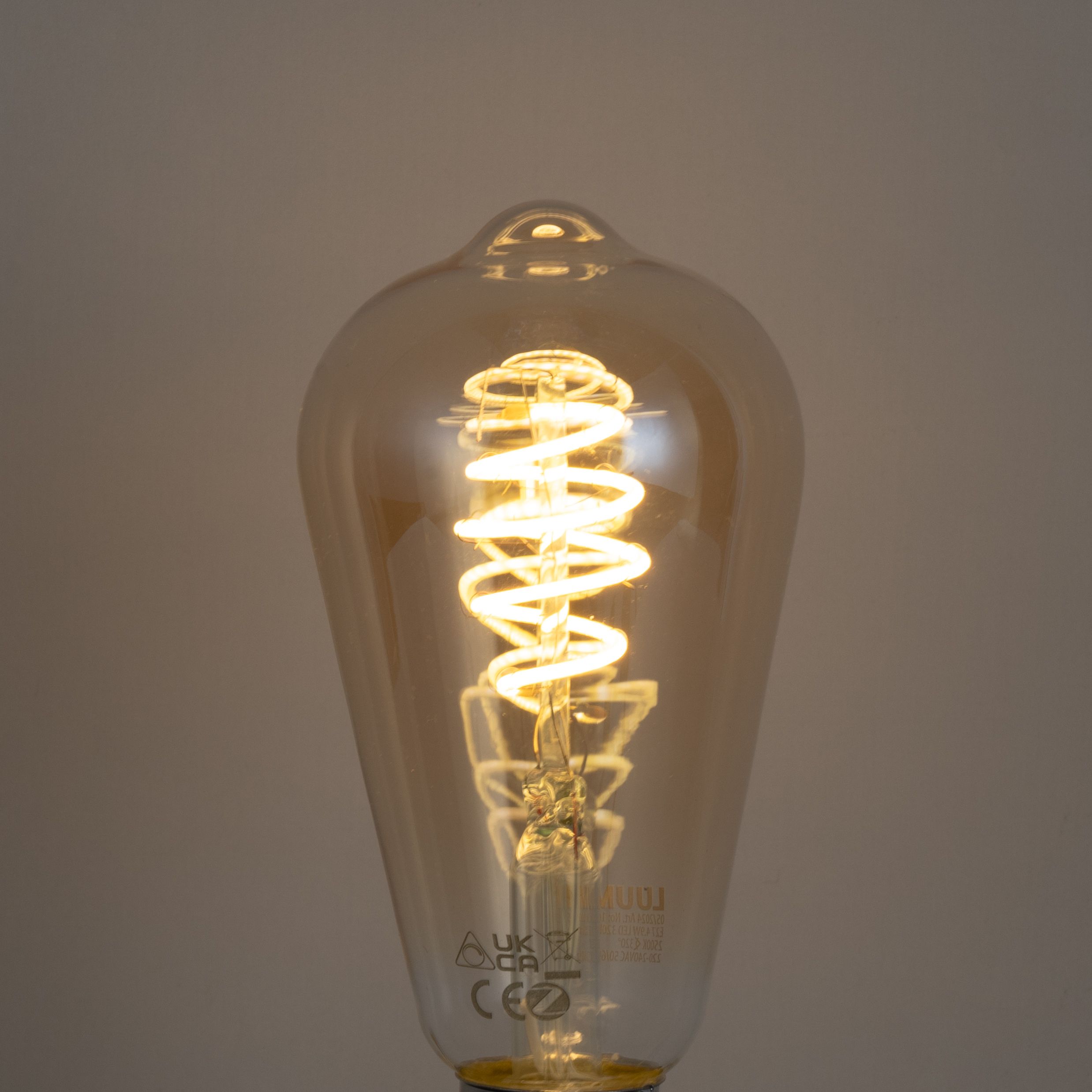 Set van 5 Smart E27 dimbare LED lampen ST64 amber 4.9W 320 lm 2500K