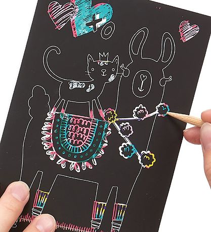 Ooly Scratch and ScribBlå Mini S?t - Funtastic Friends