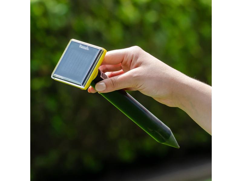 VanishTM Solar-Maulwurfvertreiber MVT-2 1 Stück Tiervertreiber für Maulwürfe, Mäuse, Wühlmäuse, Mausvertreiber, Maulwurfvertreiber, Maus, Maulwurf