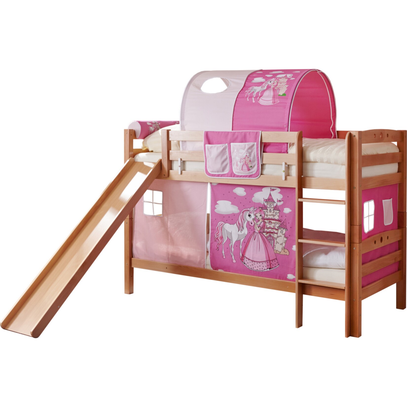 TiCAA Etagenbett mit Rutsche 