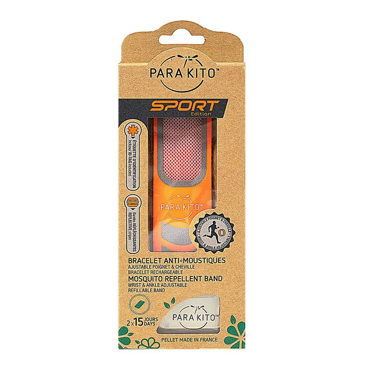 Bracelet anti-moustiques sport orange