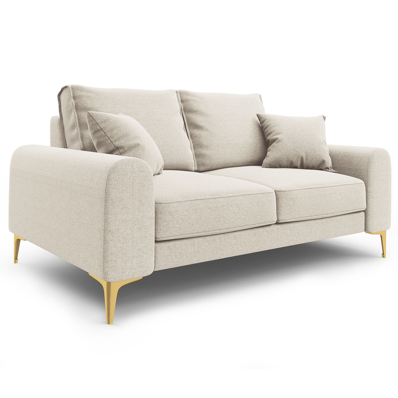 Mazzini Sofas Canapé 2 places Madara beige clair - 172x102x90 cm