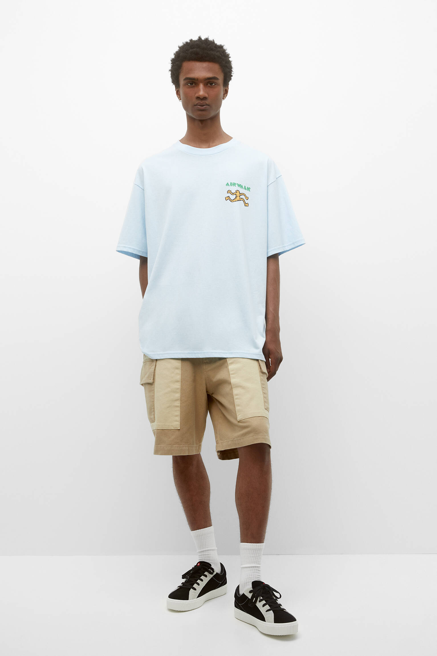 Camiseta de manga curta Airwalk - Azul claro
