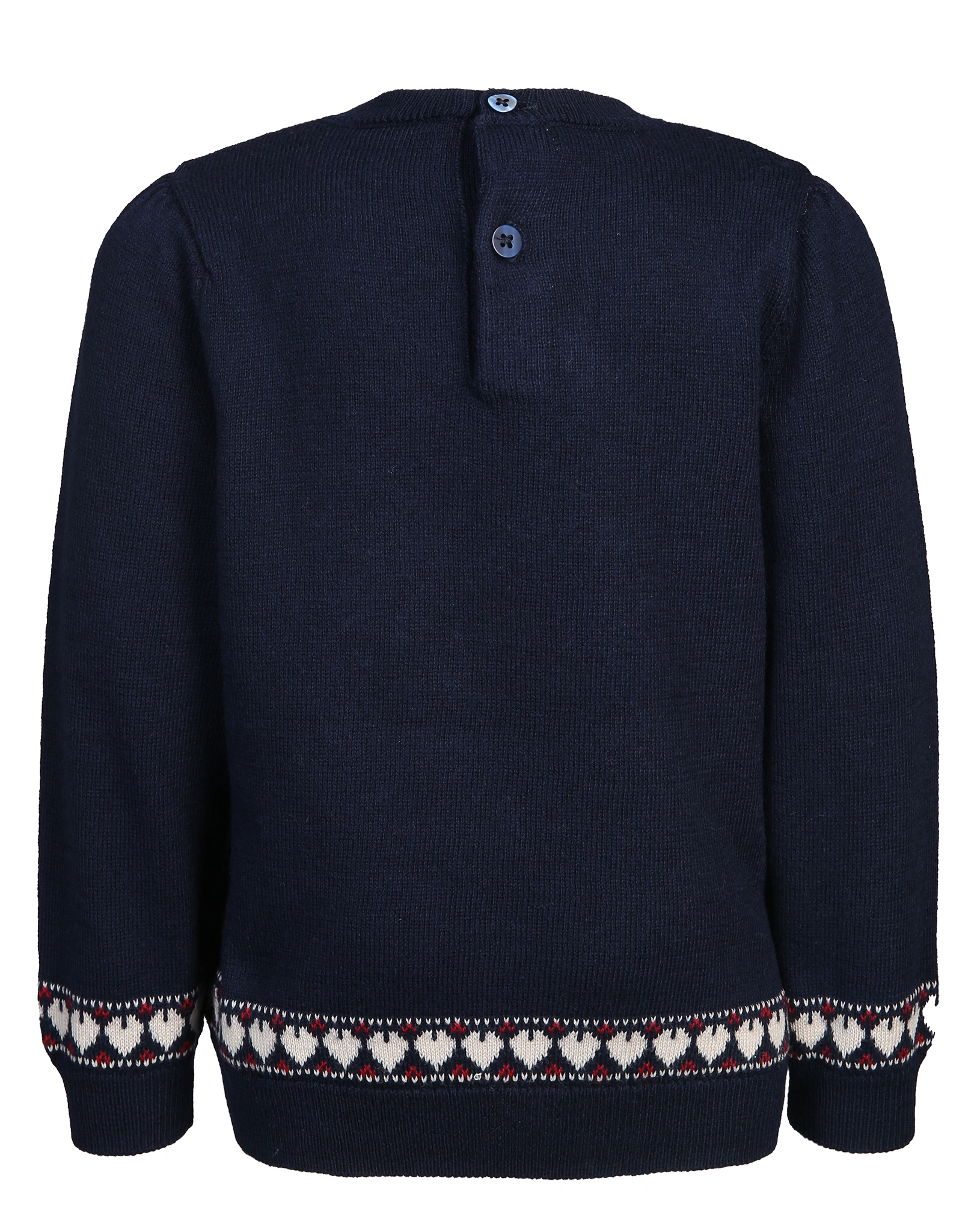 Strickpullover FESTIVE DOG in dark navy