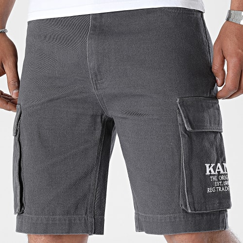 Short Cargo Jean Small Signature 6013495 Gris Anthracite