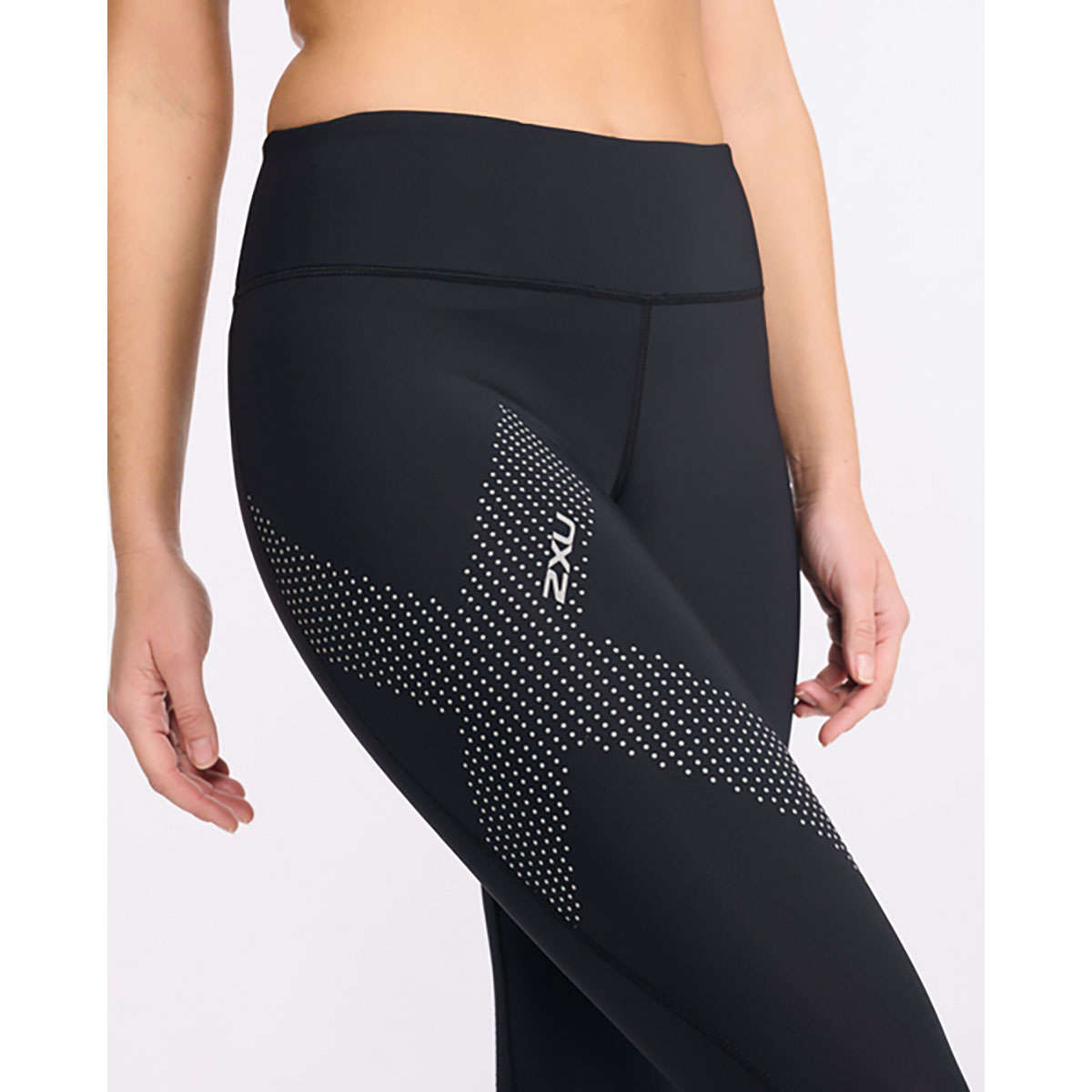 2XU Motion Mid-Rise Compression 7/8 Hardloopbroek Lang Zwart Dames