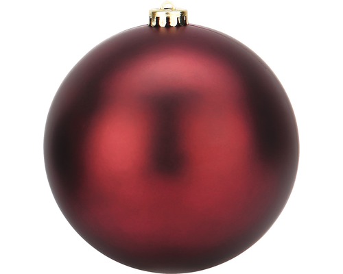 Grote XXL kerstbal van Lafiora, kunststof, Ø 20 cm, mat rood