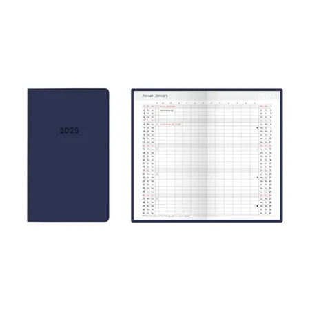 Idena Taschenplaner Classic 2025 – 8,7 x 15,3 cm, FSC® Mix, blau