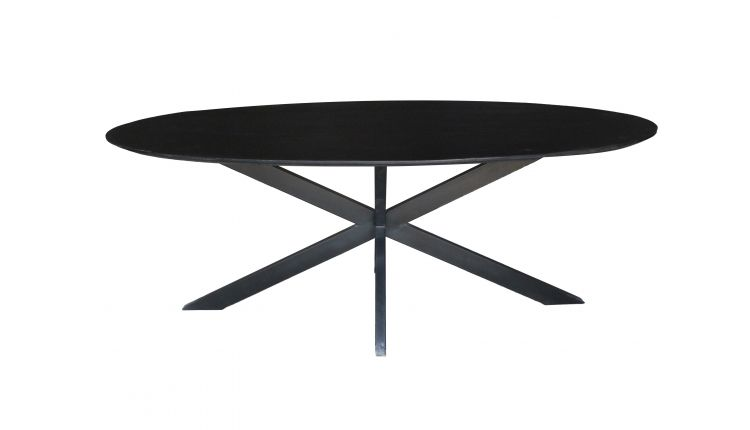 Ovale eettafel Ossy 210 cm kruispoot