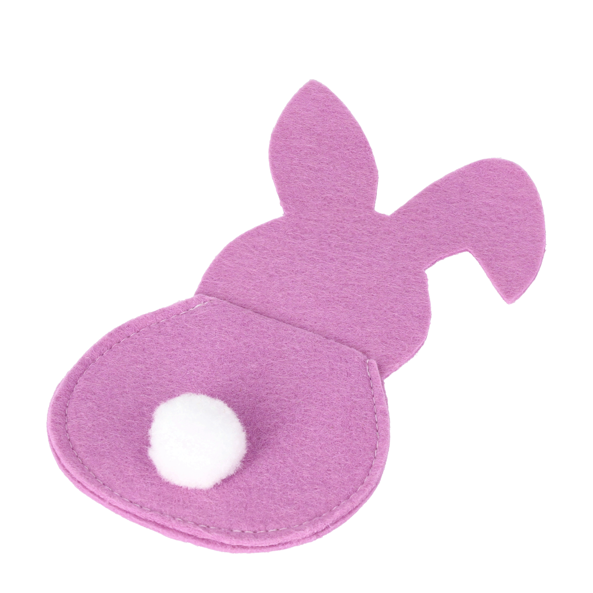 (4er Set) Filz Osterhase Besteck Tasche Oster Party Tisch Deko für Messer / Gabel / Löffel  - Rosa