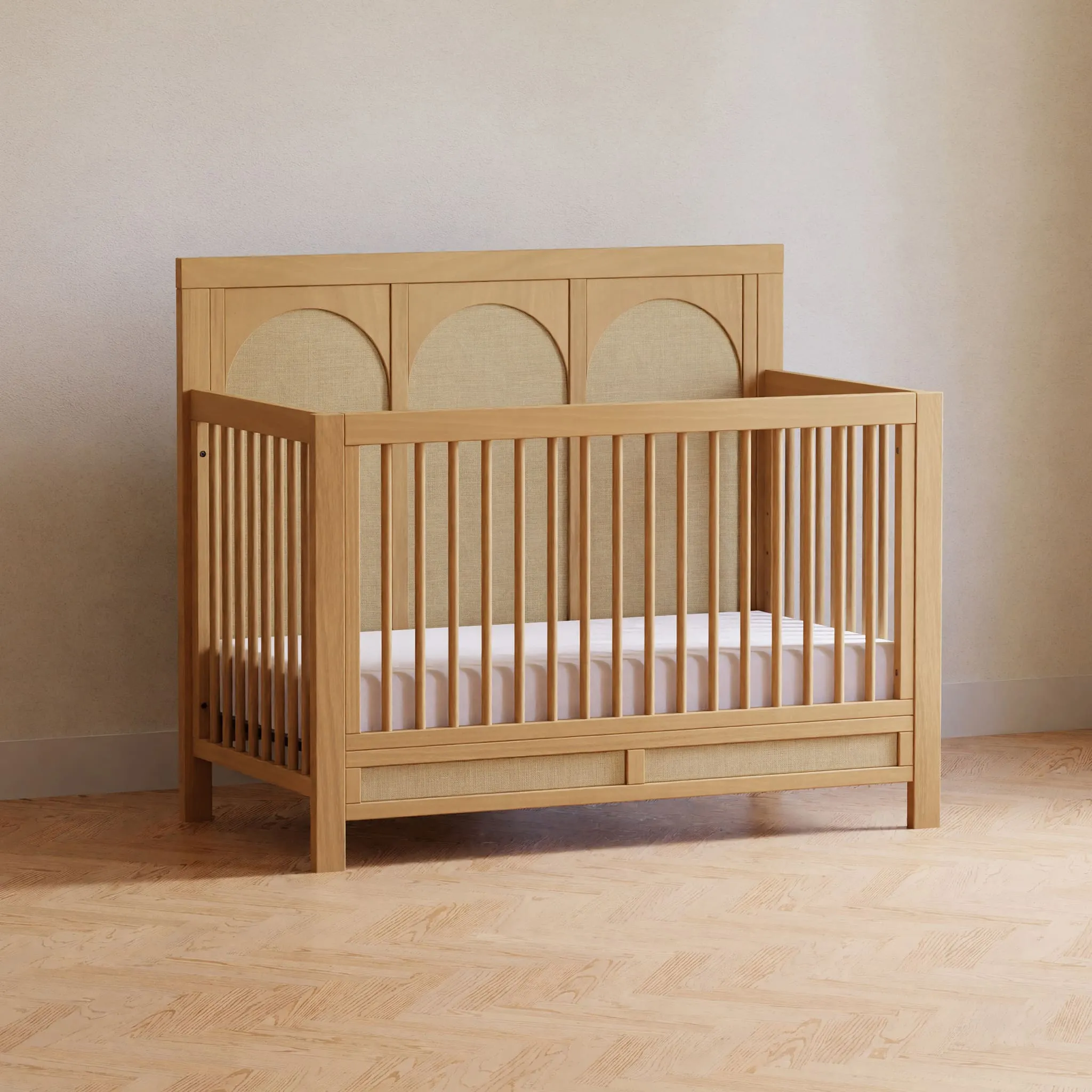 DaVinci Couchette Convertible 4-en-1 Eloise - Miel et Tissu Eco-Weave