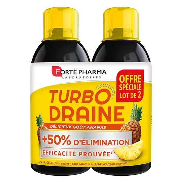 Forté Pharma TurboDraine Abacaxi - Kit com 2 x 500ml