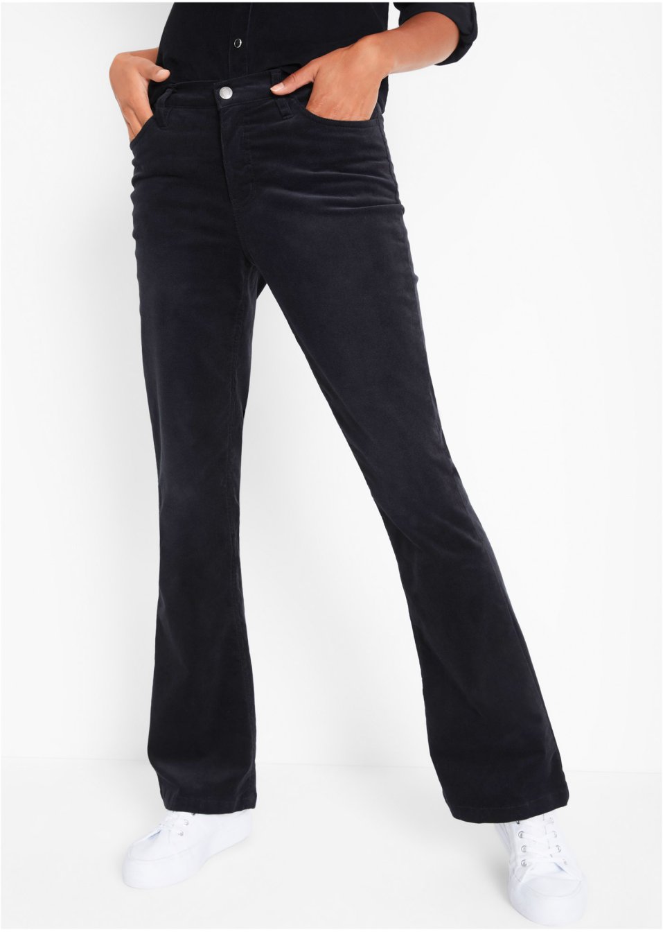 Pantalon extensible velours côtelé, FLARED