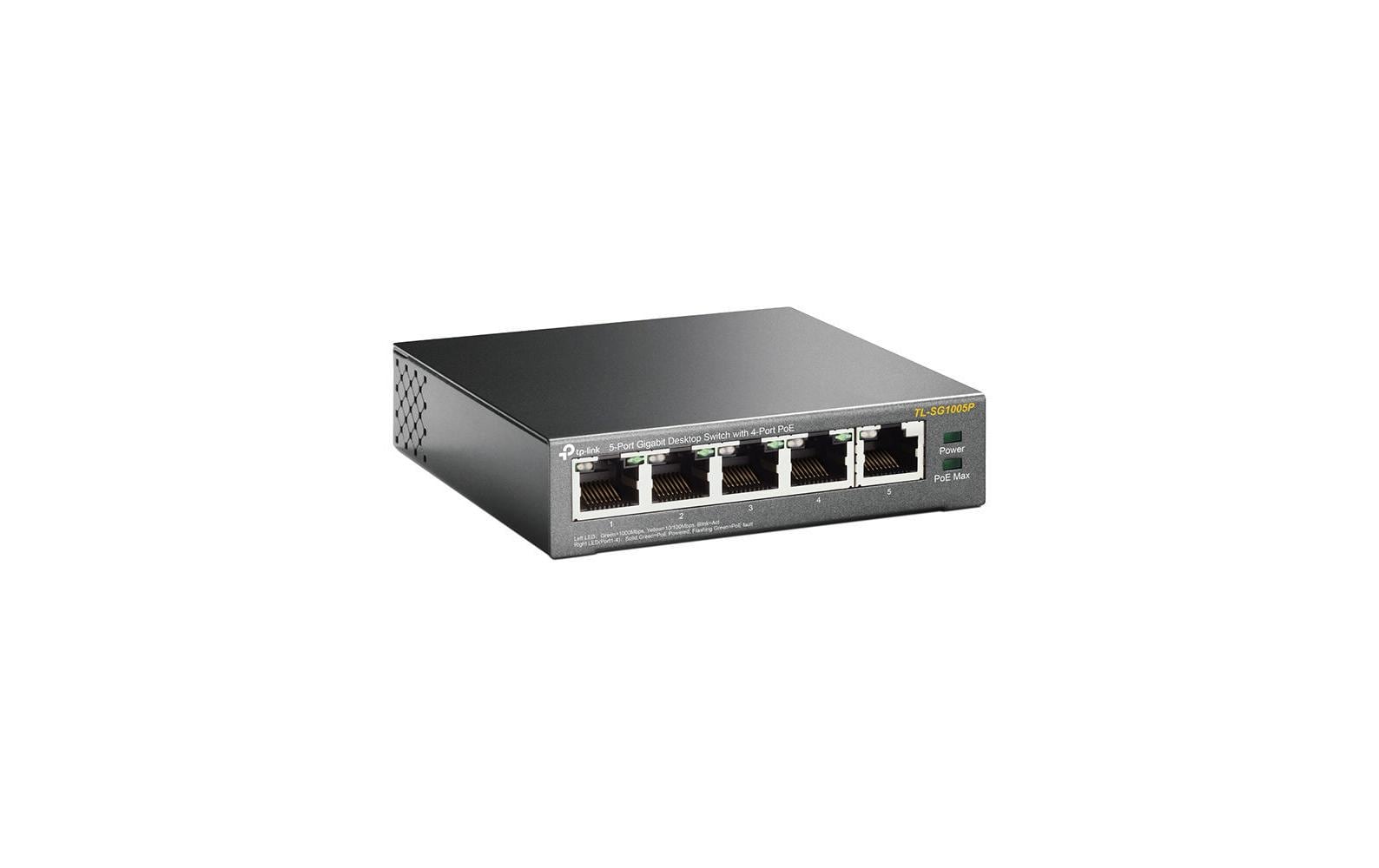 PoE Switch Omada PoE Unmanaged 5 x 1G TL-SG1005P 5 Port5-Port Gigabit Desktop PoE Switch