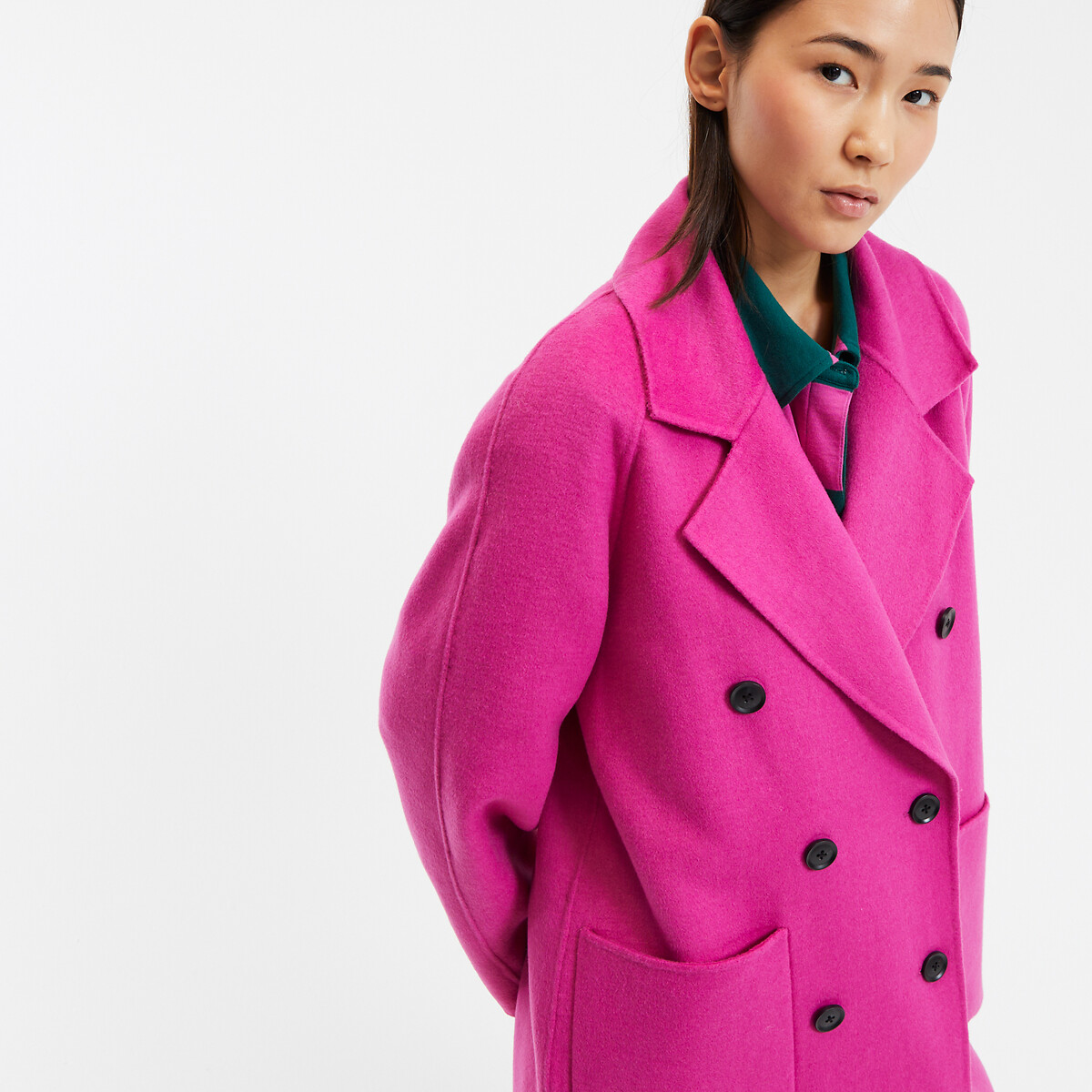 COLEÇÕES LA REDOUTE<br>Jaquetas oversized em lã mista, Signature MARTIAL