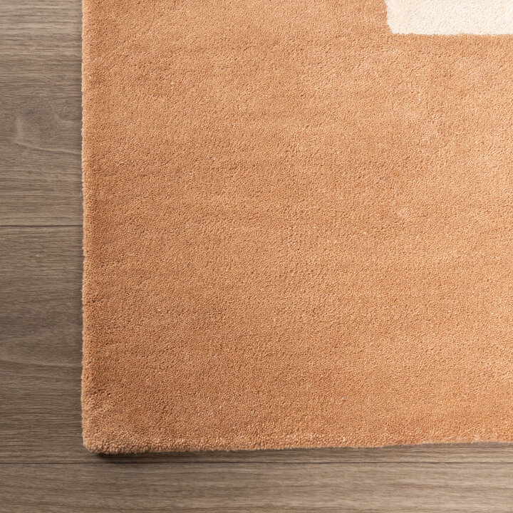 Wollen abstract vloerkleed - Jules Creme/Terra
