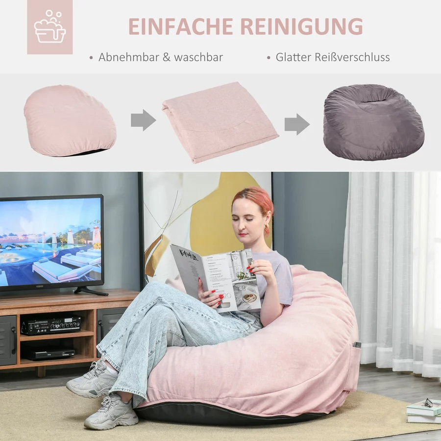 HOMCOM Sitzkissen rosa