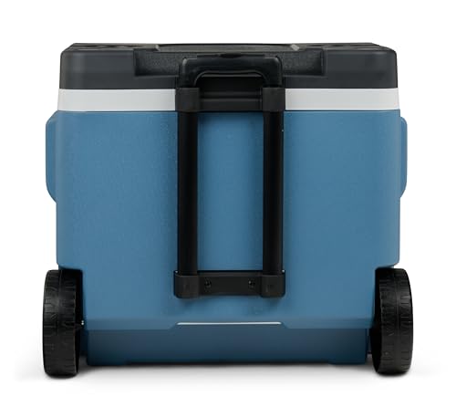 Igloo IP42 Roller Glacière Passive 42 L, glacière Bleue avec roulettes et poignée télescopique, glacière pour Loisirs, Travail et Camping